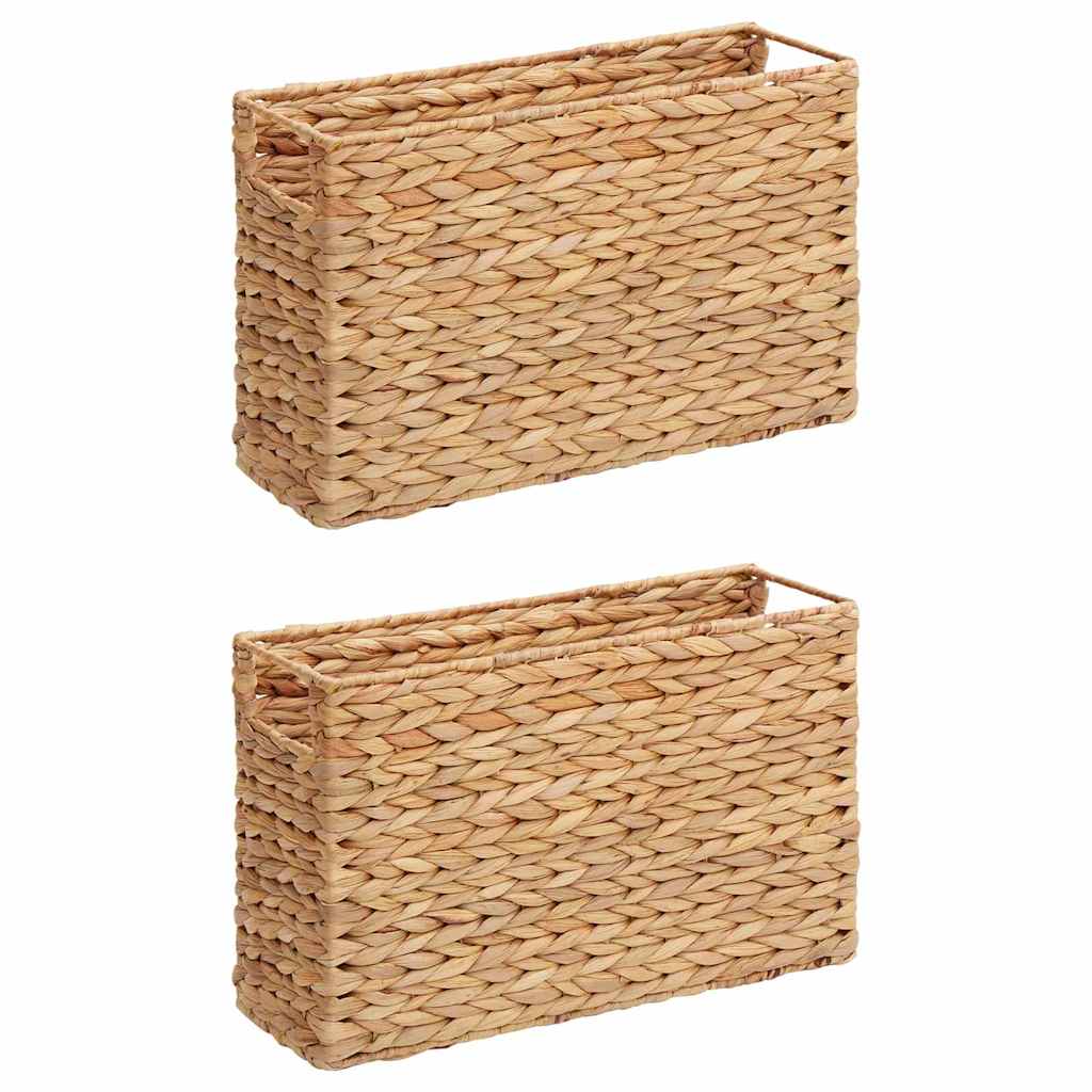 Tijdschrift Manden 2 pcs Naturel 39 x 14 x 25 cm Waterhyacint is nu te koop bij PeponiXL, paradijselijk wonen!