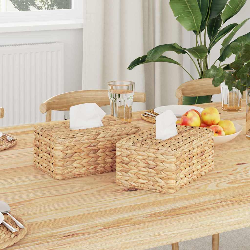 Tissueboxhoezen 2 pcs Waterhyacint 27.5 x 16.5 x 14 cm Naturel is nu te koop bij PeponiXL, paradijselijk wonen!