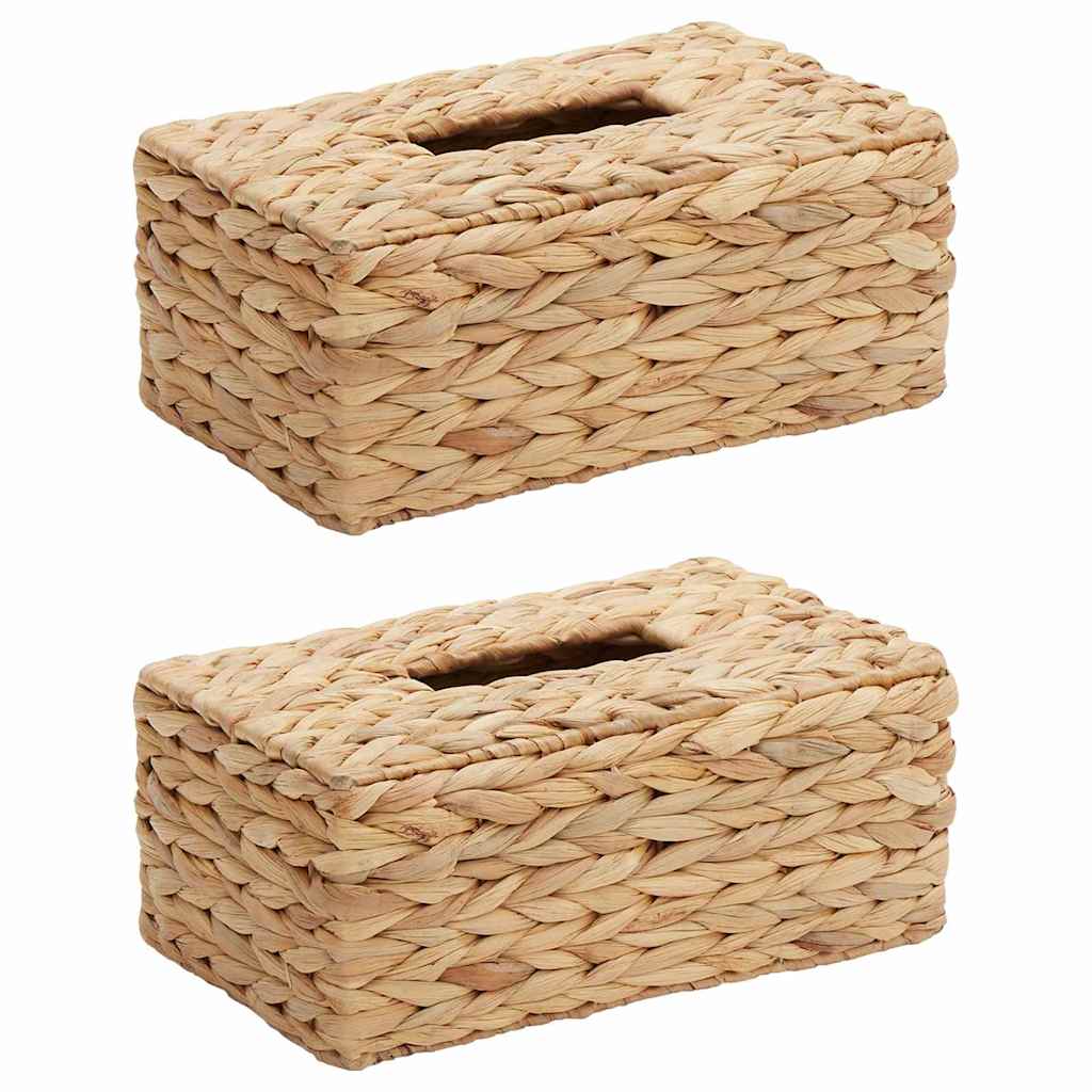 Tissueboxhoezen 2 pcs Waterhyacint 27.5 x 16.5 x 14 cm Naturel is nu te koop bij PeponiXL, paradijselijk wonen!
