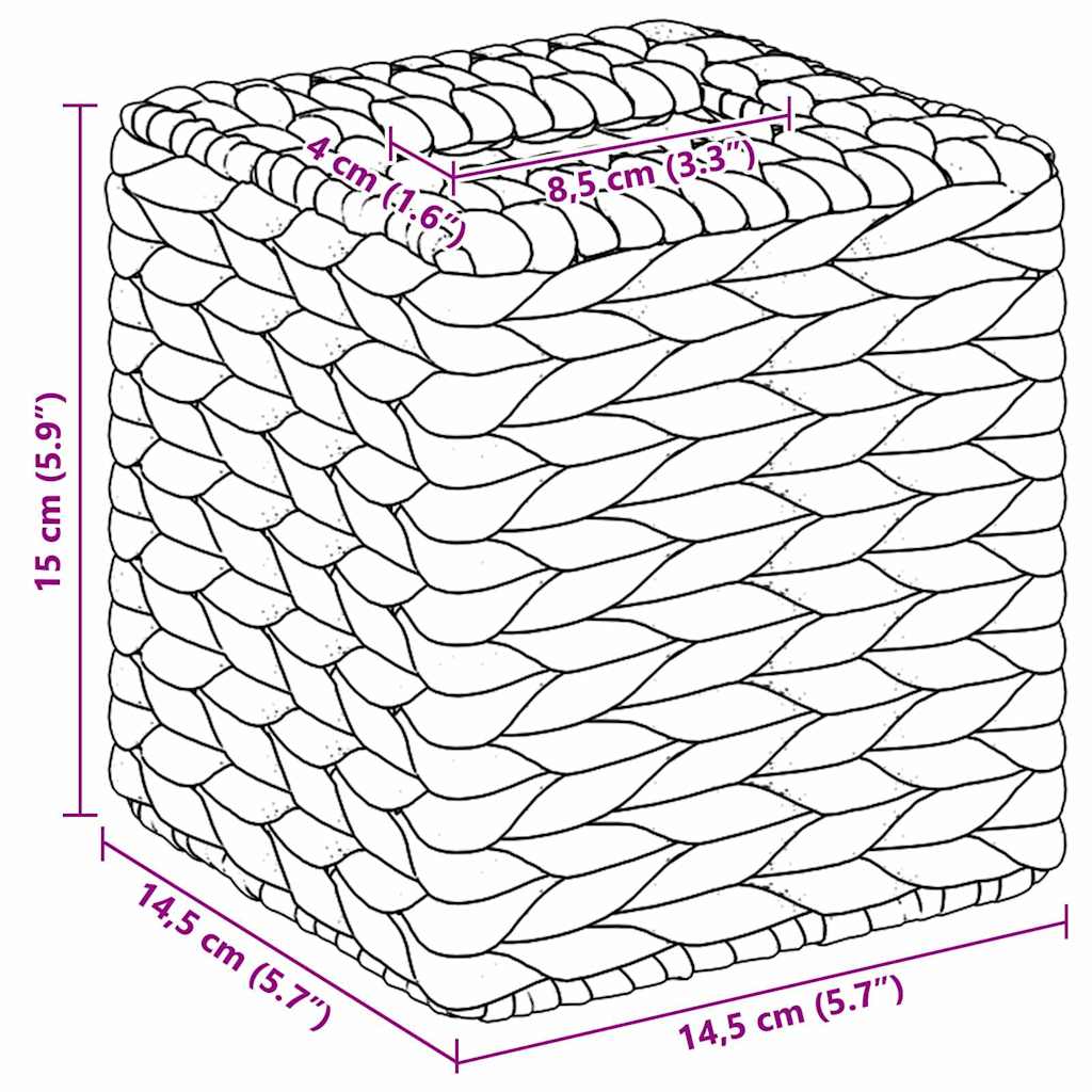 Tissueboxhoezen 2 pcs Waterhyacint 14,5 x 14,5 x 15 cm Naturel is nu te koop bij PeponiXL, paradijselijk wonen!