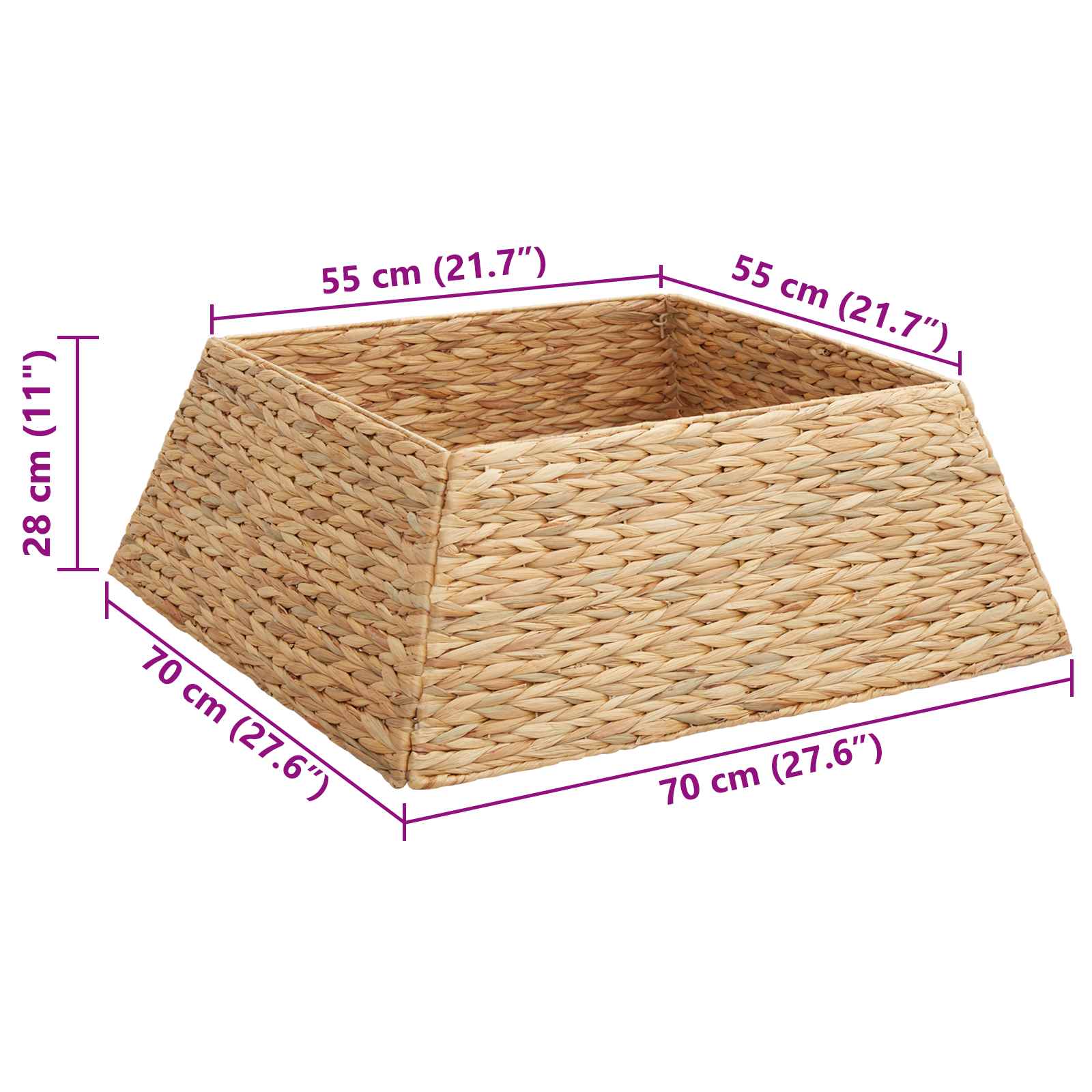 Kerstboomkraag Bruin 70 x 70 x 28 cm Waterhyacint is nu te koop bij PeponiXL, paradijselijk wonen!