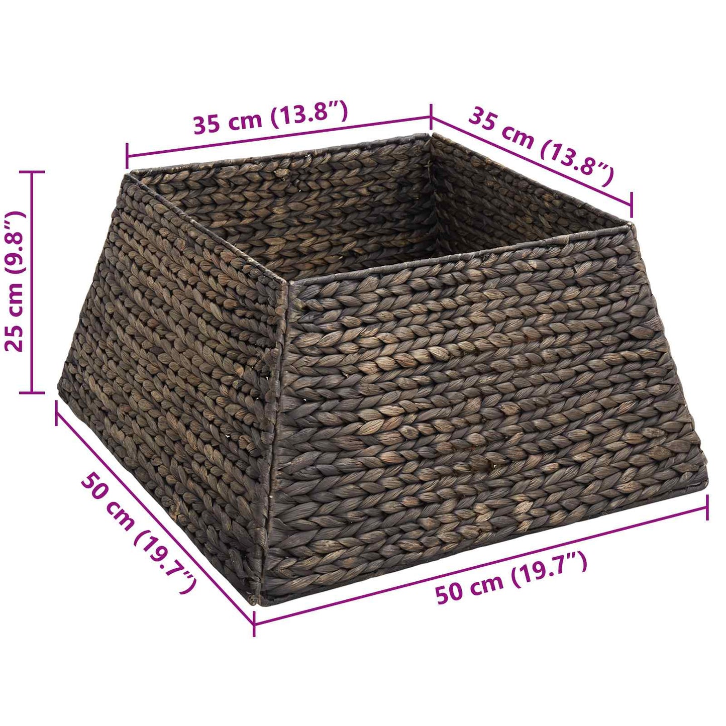 Kerstboomkraag Zwart 50 x 50 x 25 cm Waterhyacint is nu te koop bij PeponiXL, paradijselijk wonen!