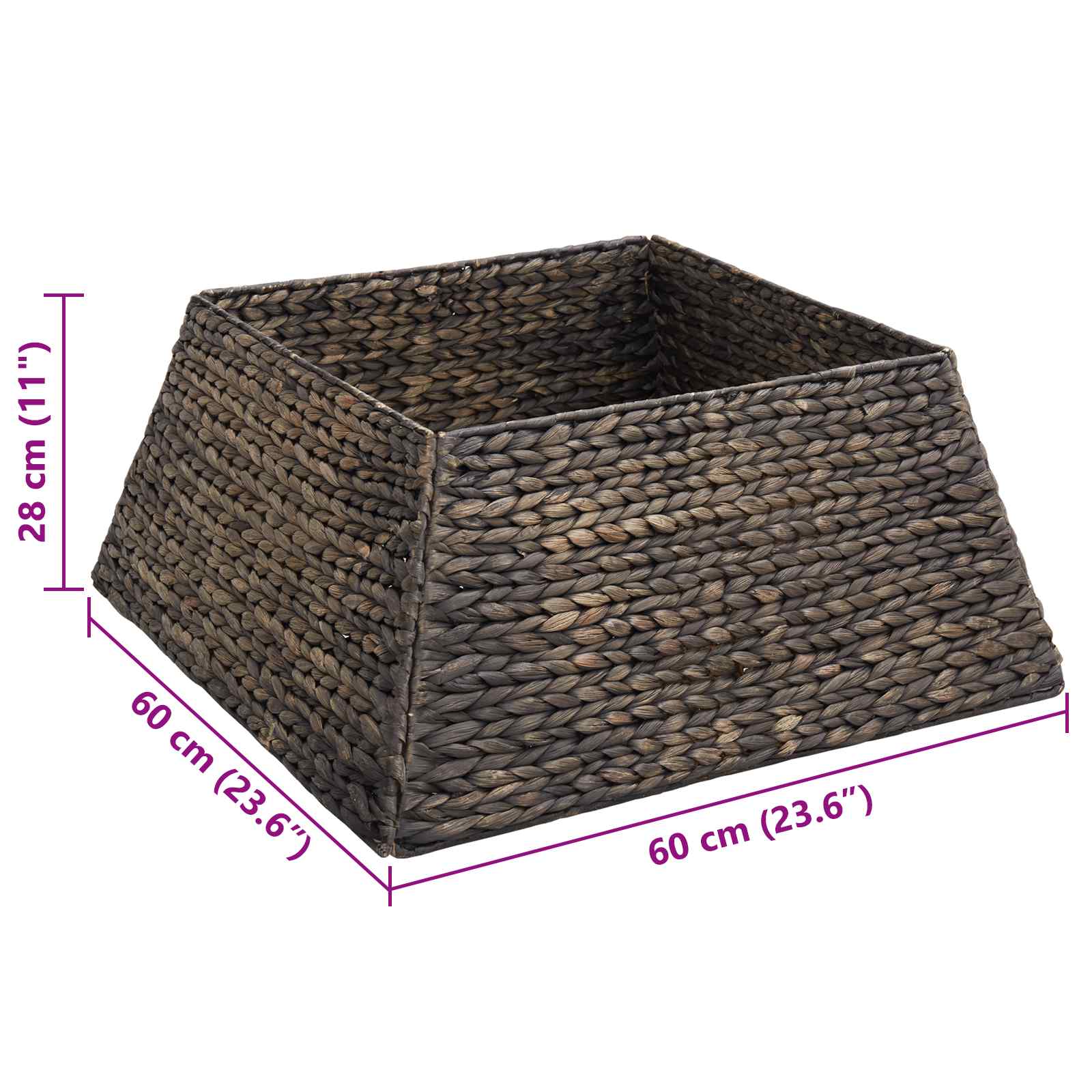 Kerstboomkraag Zwart 60 x 60 x 28 cm Waterhyacint is nu te koop bij PeponiXL, paradijselijk wonen!
