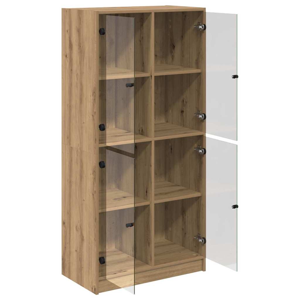 Highboard Artisan Eiken 68 x 37 x 142 cm Bewerkt hout is nu te koop bij PeponiXL, paradijselijk wonen!