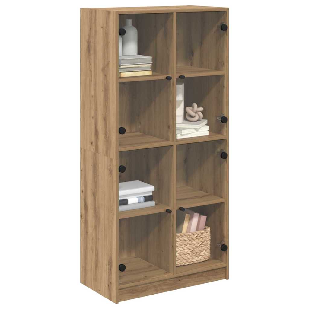Highboard Artisan Eiken 68 x 37 x 142 cm Bewerkt hout is nu te koop bij PeponiXL, paradijselijk wonen!