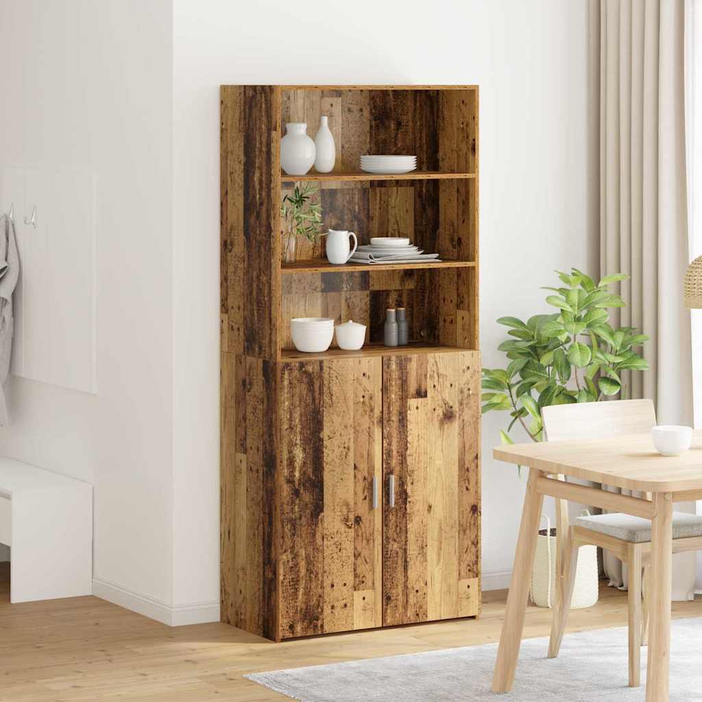 Highboard Oud Hout 80 x 42,5 x 185 cm Bewerkt hout is nu te koop bij PeponiXL, paradijselijk wonen!