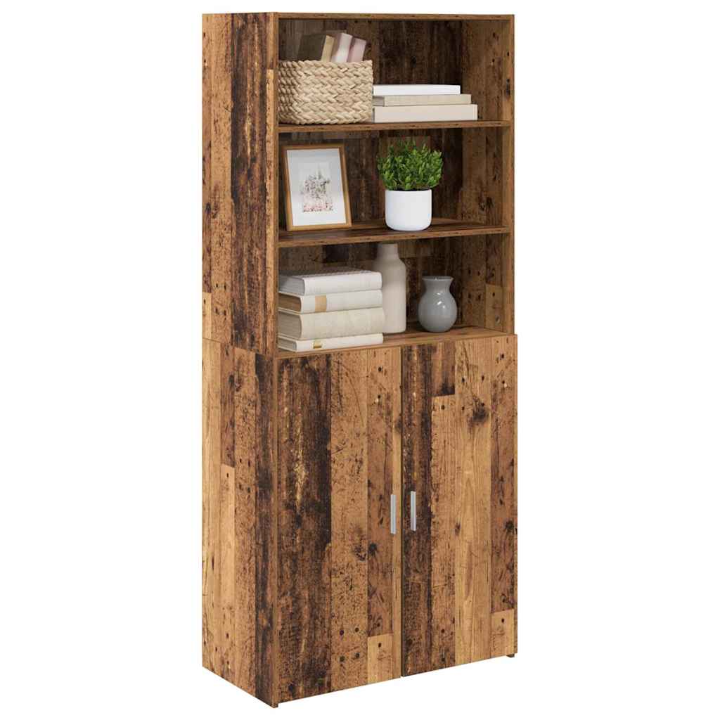 Highboard Oud Hout 80 x 42,5 x 185 cm Bewerkt hout is nu te koop bij PeponiXL, paradijselijk wonen!