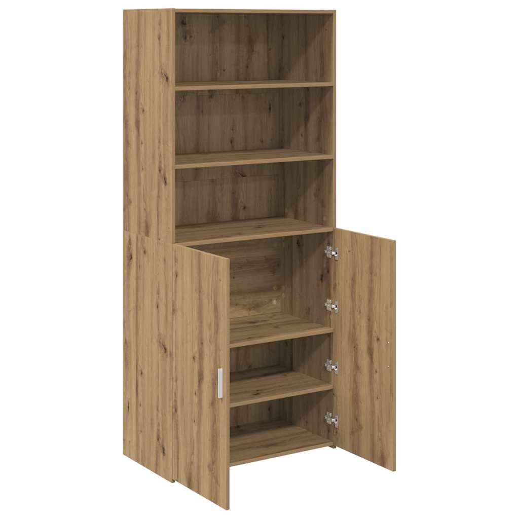 Highboard Artisan Eiken 80 x 42,5 x 185 cm Bewerkt hout is nu te koop bij PeponiXL, paradijselijk wonen!