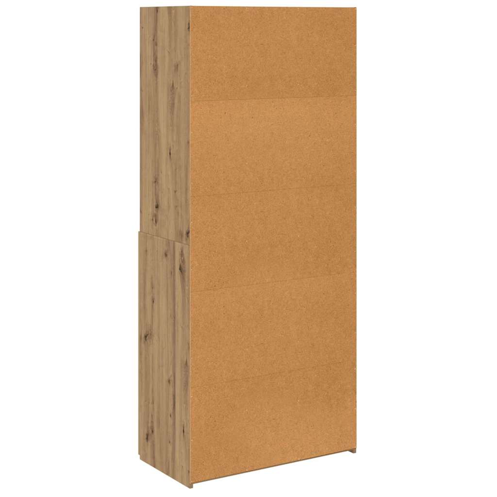 Highboard Artisan Eiken 80 x 42,5 x 185 cm Bewerkt hout is nu te koop bij PeponiXL, paradijselijk wonen!