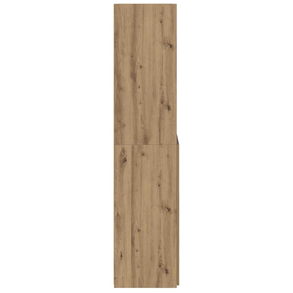 Highboard Artisan Eiken 80 x 42,5 x 185 cm Bewerkt hout is nu te koop bij PeponiXL, paradijselijk wonen!