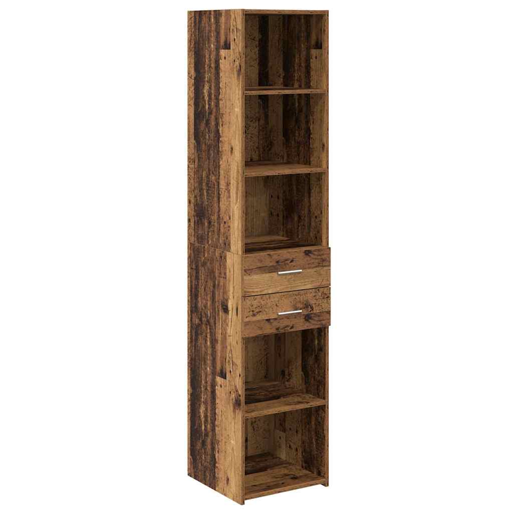 Highboard met lade Oud Hout 40 x 42,5 x 185 cm Bewerkt hout is nu te koop bij PeponiXL, paradijselijk wonen!
