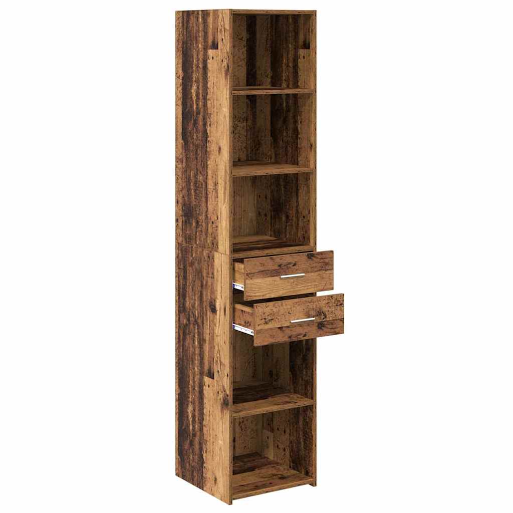Highboard met lade Oud Hout 40 x 42,5 x 185 cm Bewerkt hout is nu te koop bij PeponiXL, paradijselijk wonen!