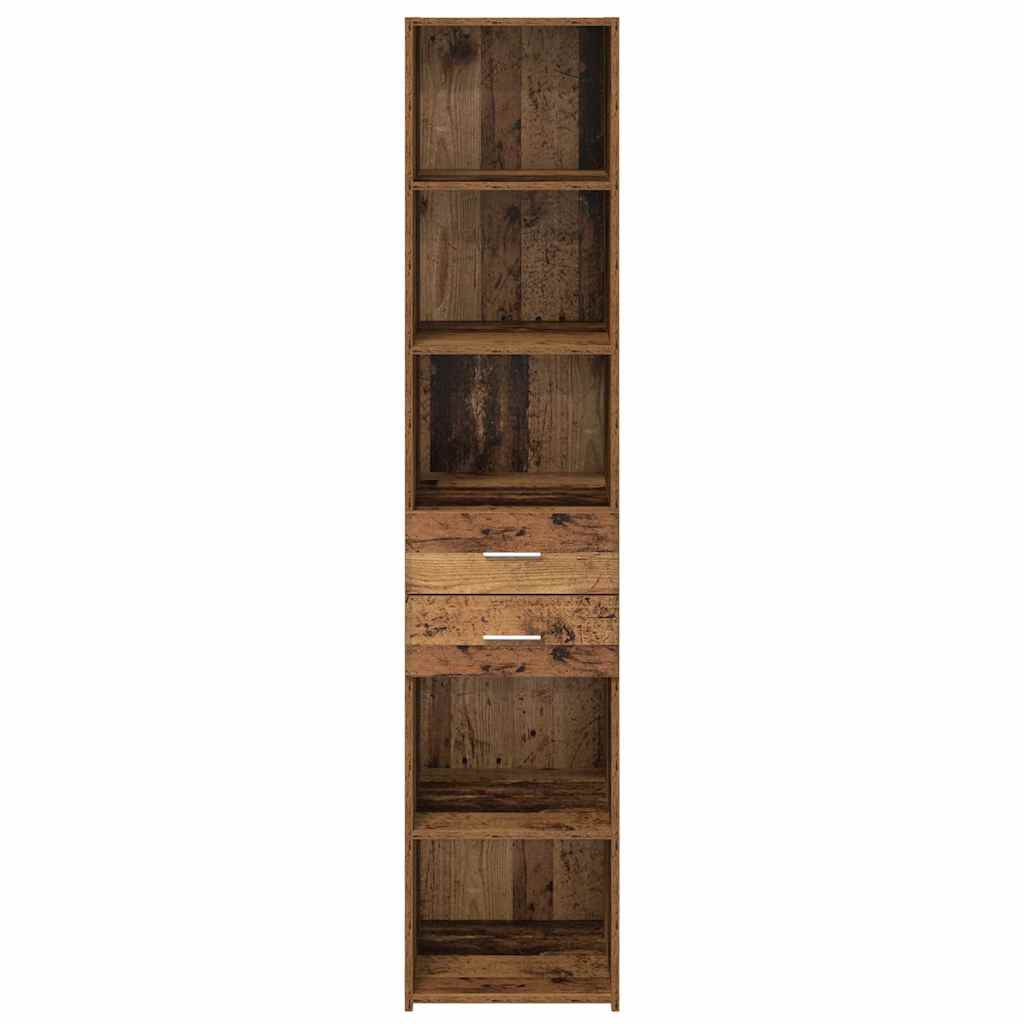 Highboard met lade Oud Hout 40 x 42,5 x 185 cm Bewerkt hout is nu te koop bij PeponiXL, paradijselijk wonen!