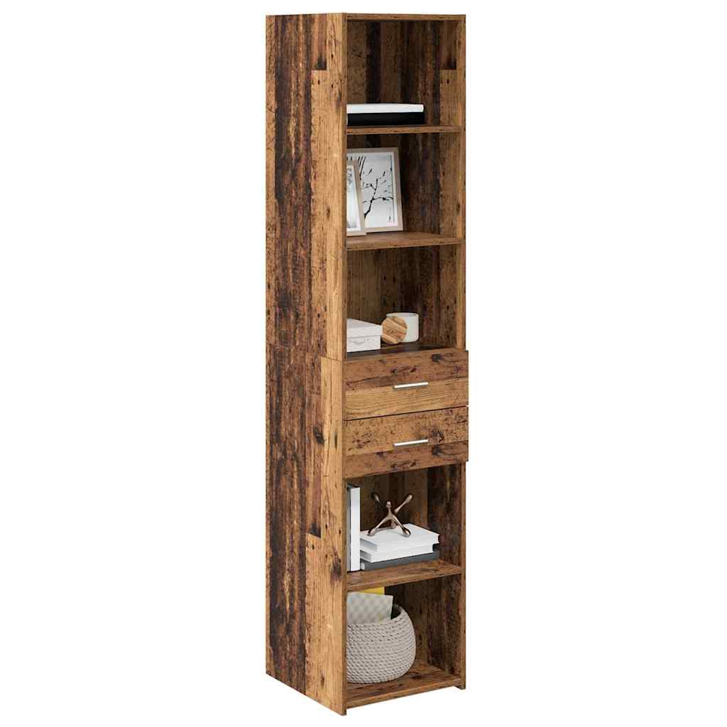 Highboard met lade Oud Hout 40 x 42,5 x 185 cm Bewerkt hout is nu te koop bij PeponiXL, paradijselijk wonen!