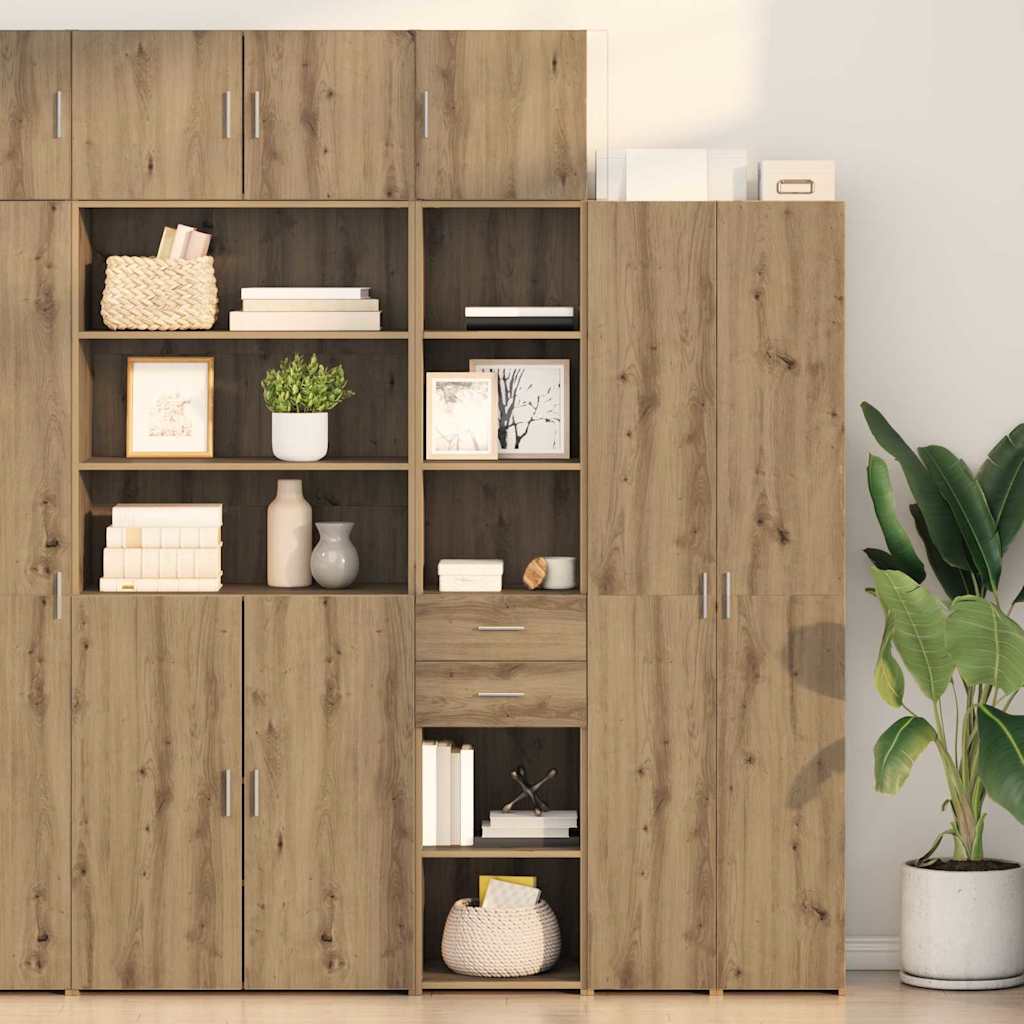 Highboard Artisan Eiken 40 x 42,5 x 185 cm Bewerkt hout is nu te koop bij PeponiXL, paradijselijk wonen!