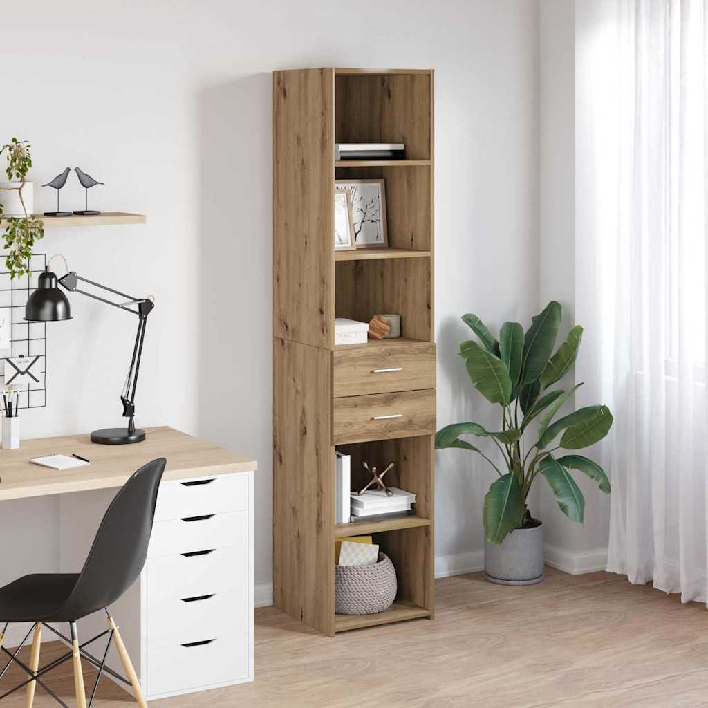 Highboard Artisan Eiken 40 x 42,5 x 185 cm Bewerkt hout is nu te koop bij PeponiXL, paradijselijk wonen!