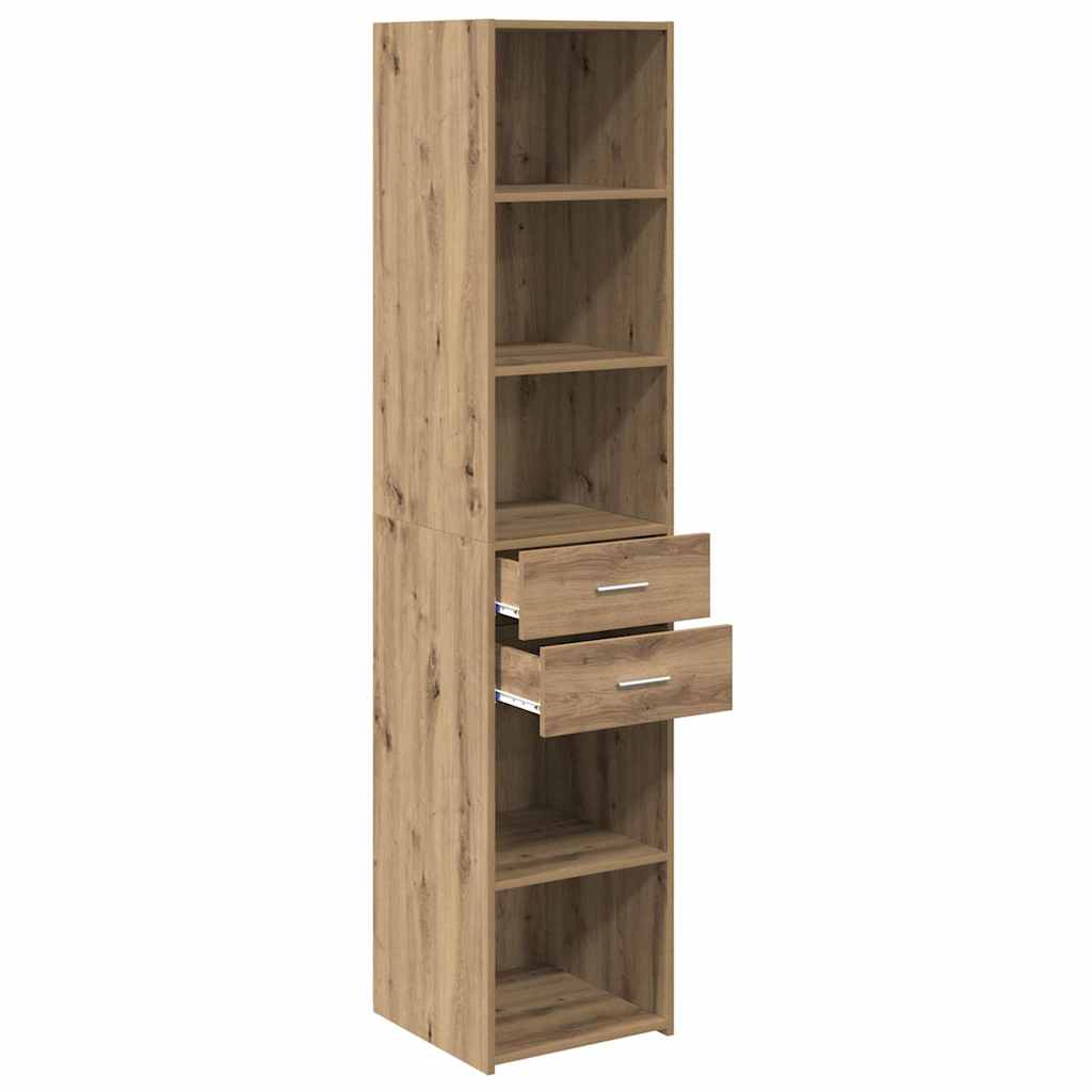 Highboard Artisan Eiken 40 x 42,5 x 185 cm Bewerkt hout is nu te koop bij PeponiXL, paradijselijk wonen!