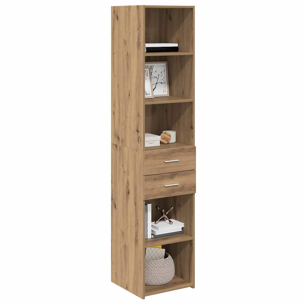 Highboard Artisan Eiken 40 x 42,5 x 185 cm Bewerkt hout is nu te koop bij PeponiXL, paradijselijk wonen!
