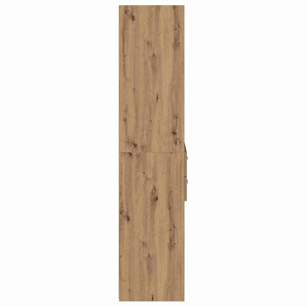 Highboard Artisan Eiken 40 x 42,5 x 185 cm Bewerkt hout is nu te koop bij PeponiXL, paradijselijk wonen!