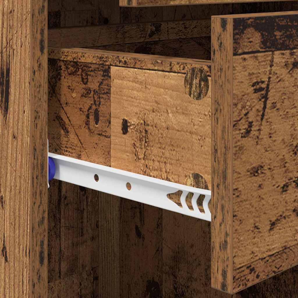 Highboard met lade Oud Hout 50 x 42,5 x 185 cm Bewerkt hout is nu te koop bij PeponiXL, paradijselijk wonen!