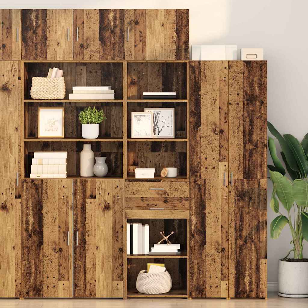 Highboard met lade Oud Hout 50 x 42,5 x 185 cm Bewerkt hout is nu te koop bij PeponiXL, paradijselijk wonen!