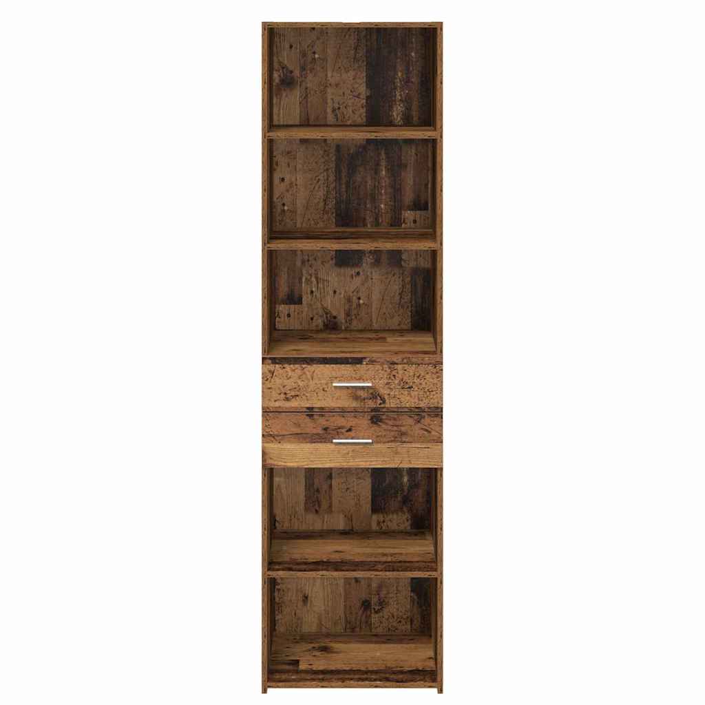 Highboard met lade Oud Hout 50 x 42,5 x 185 cm Bewerkt hout is nu te koop bij PeponiXL, paradijselijk wonen!