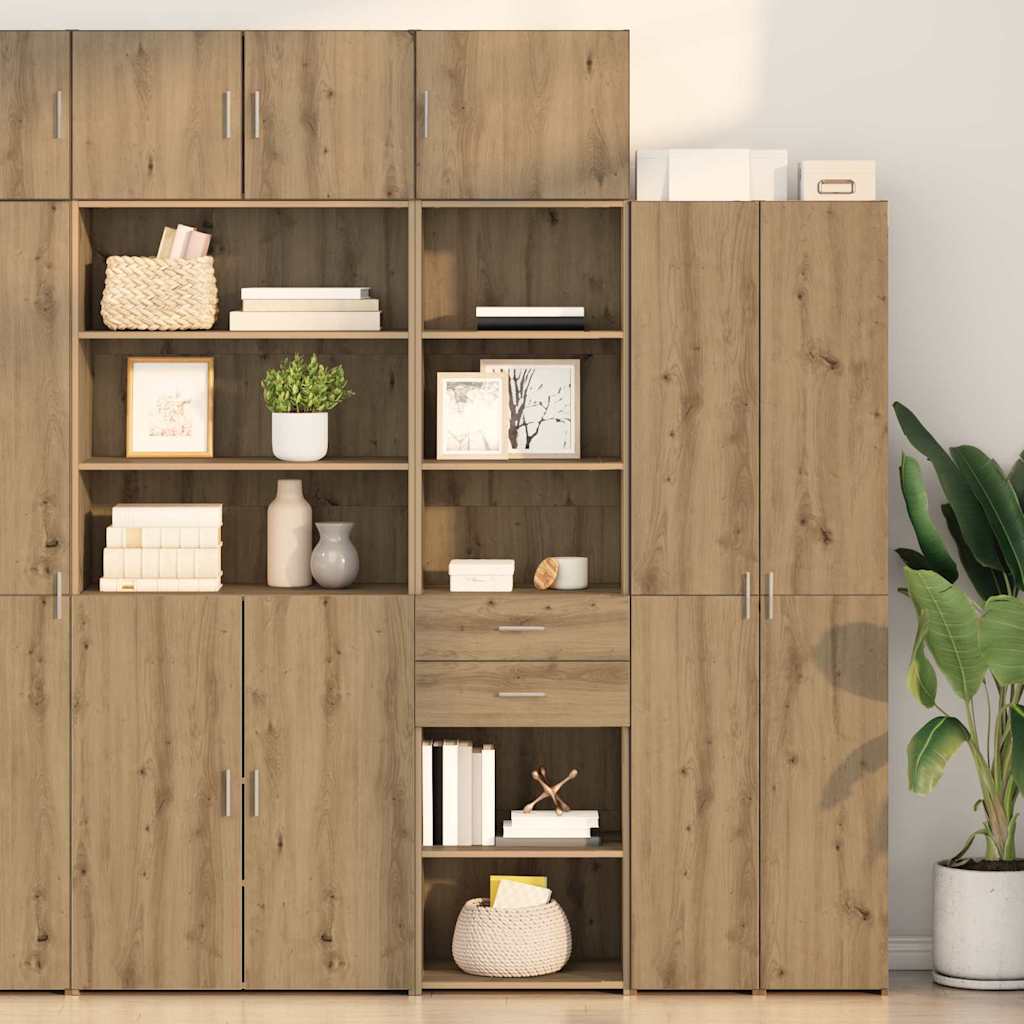 Highboard Artisan Eiken 50 x 42,5 x 185 cm Bewerkt hout is nu te koop bij PeponiXL, paradijselijk wonen!