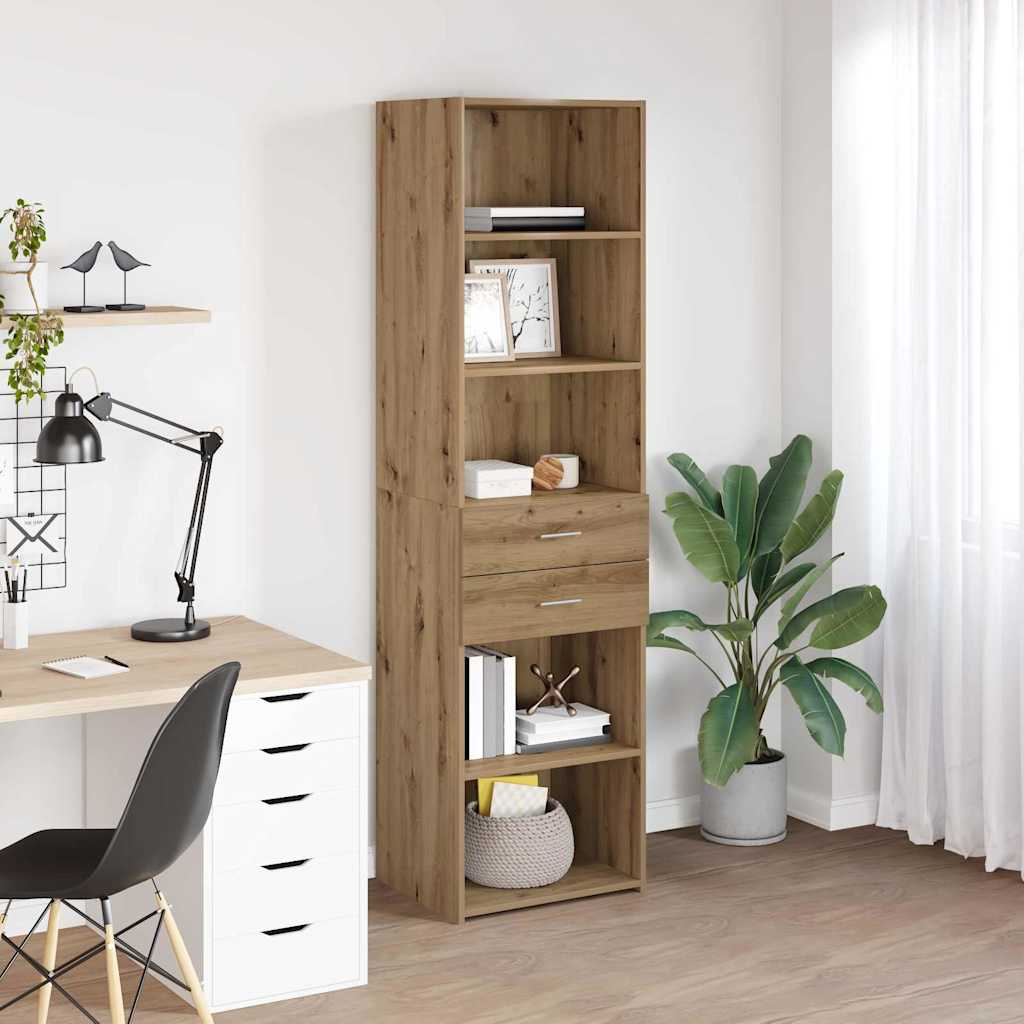 Highboard Artisan Eiken 50 x 42,5 x 185 cm Bewerkt hout is nu te koop bij PeponiXL, paradijselijk wonen!