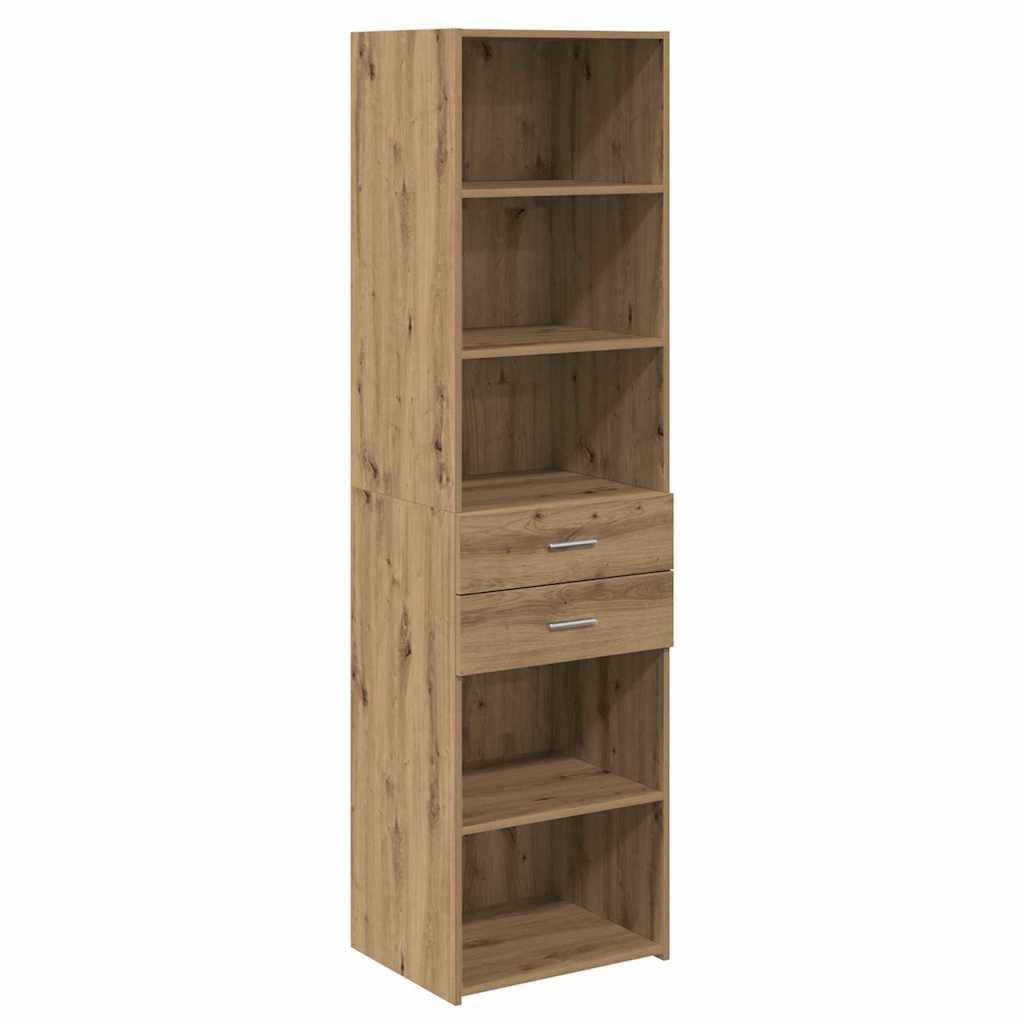 Highboard Artisan Eiken 50 x 42,5 x 185 cm Bewerkt hout is nu te koop bij PeponiXL, paradijselijk wonen!
