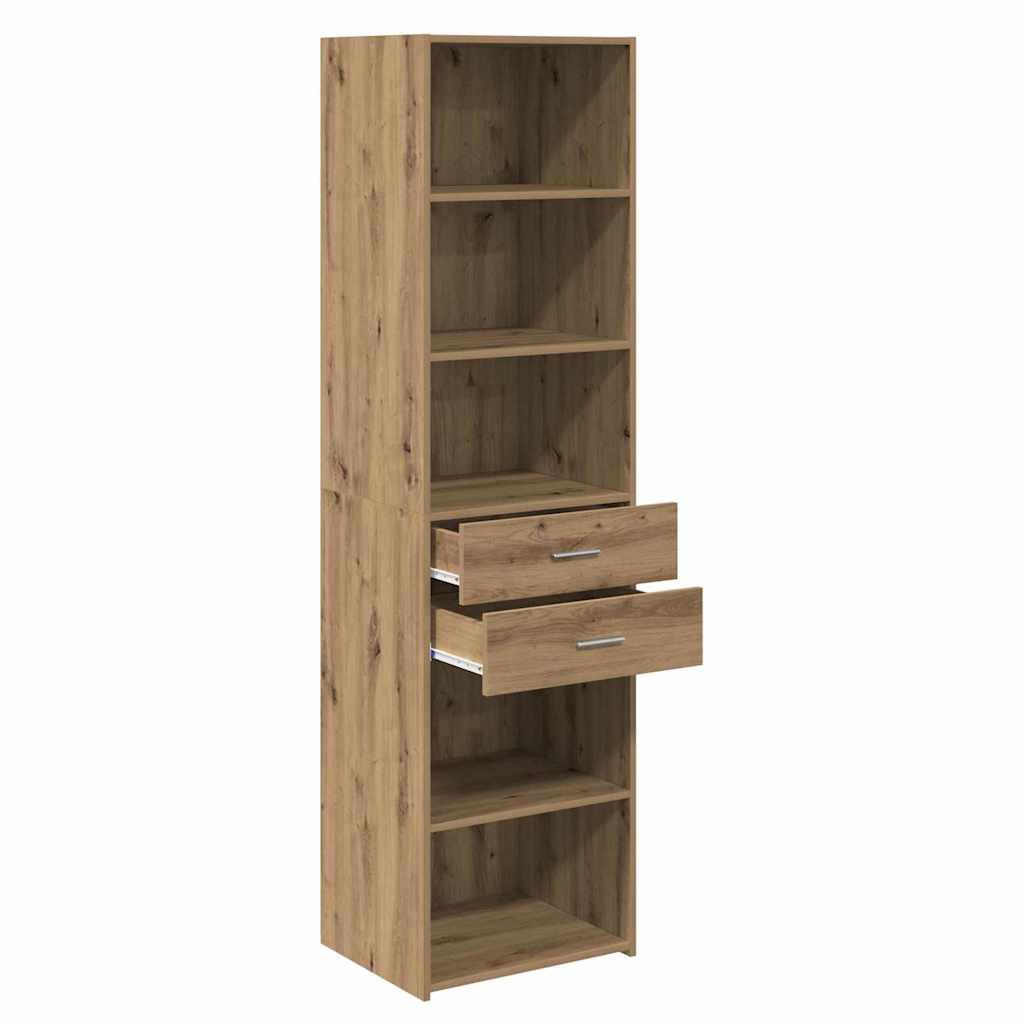 Highboard Artisan Eiken 50 x 42,5 x 185 cm Bewerkt hout is nu te koop bij PeponiXL, paradijselijk wonen!