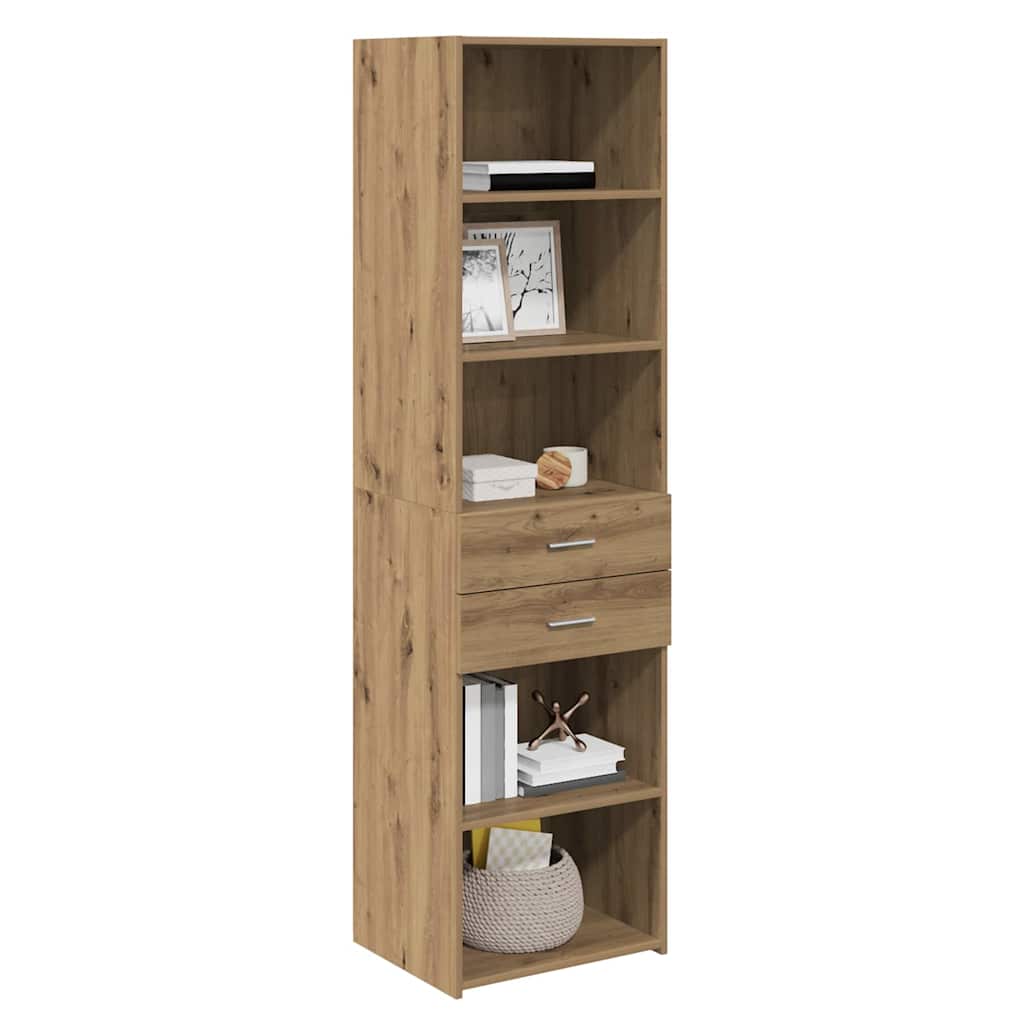 Highboard Artisan Eiken 50 x 42,5 x 185 cm Bewerkt hout is nu te koop bij PeponiXL, paradijselijk wonen!