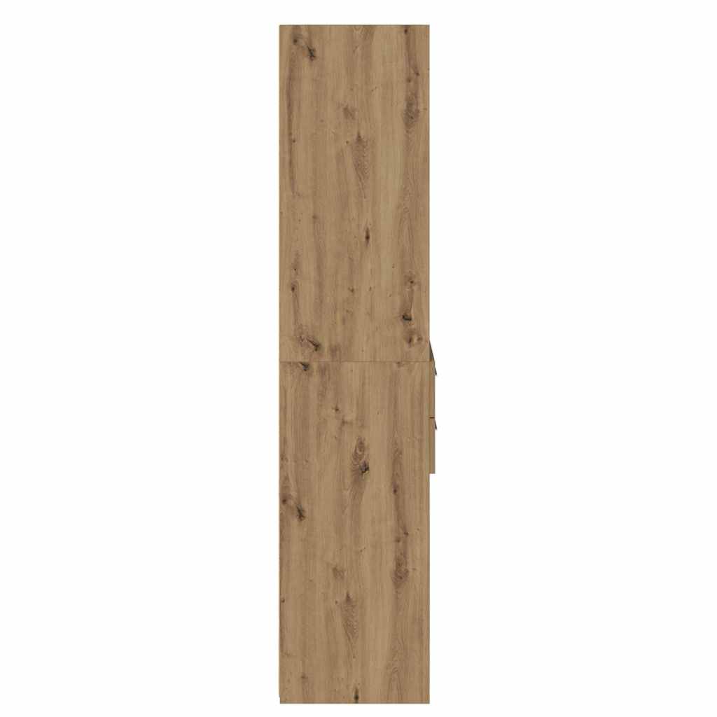 Highboard Artisan Eiken 50 x 42,5 x 185 cm Bewerkt hout is nu te koop bij PeponiXL, paradijselijk wonen!
