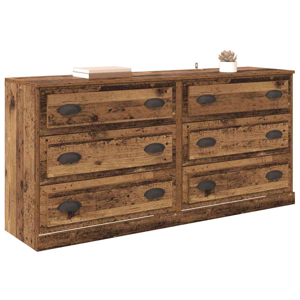 Dressoirs 2 pcs Oud Hout 70 x 35,5 x 67,5 cm Bewerkt hout is nu te koop bij PeponiXL, paradijselijk wonen!