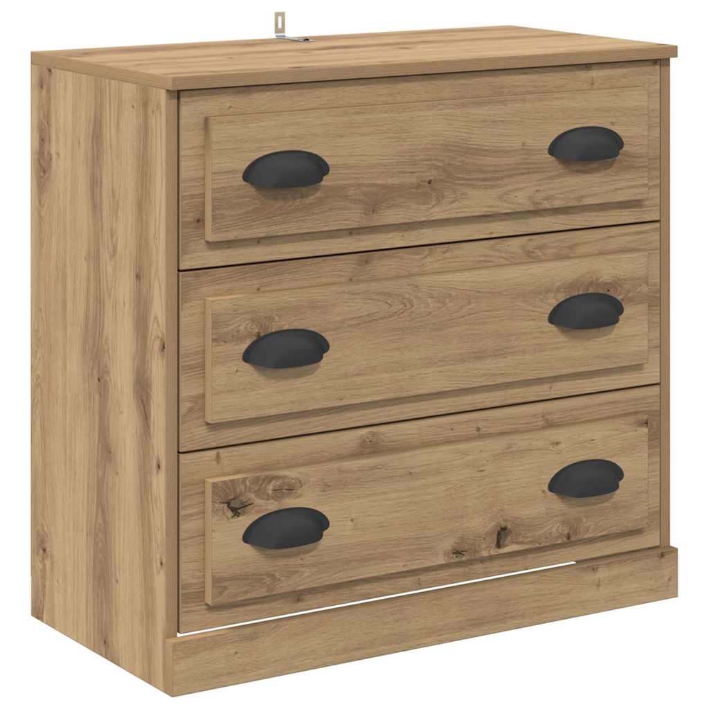 Dressoirs 2 pcs Artisan Eiken 70 x 35,5 x 67,5 cm Bewerkt hout is nu te koop bij PeponiXL, paradijselijk wonen!