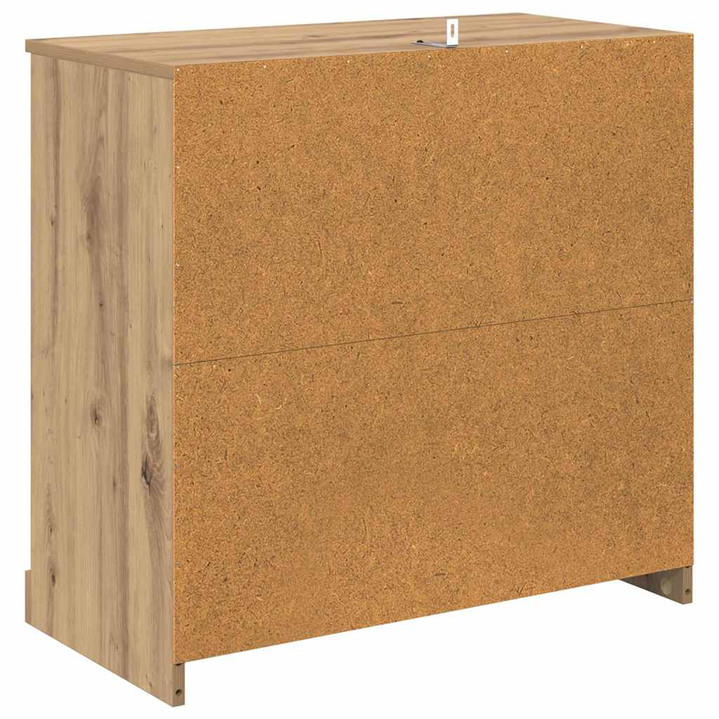 Dressoirs 2 pcs Artisan Eiken 70 x 35,5 x 67,5 cm Bewerkt hout is nu te koop bij PeponiXL, paradijselijk wonen!