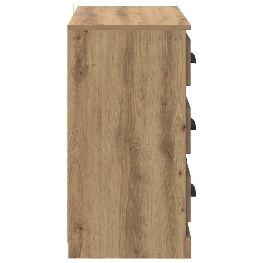Dressoirs 2 pcs Artisan Eiken 70 x 35,5 x 67,5 cm Bewerkt hout is nu te koop bij PeponiXL, paradijselijk wonen!