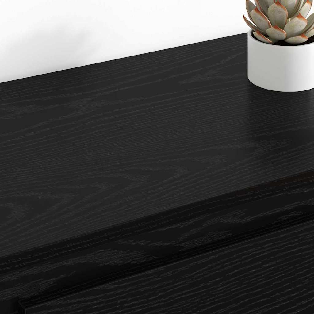 Dressoirs 2 pcs Zwart Eiken 70 x 35,5 x 67,5 cm Bewerkt hout is nu te koop bij PeponiXL, paradijselijk wonen!
