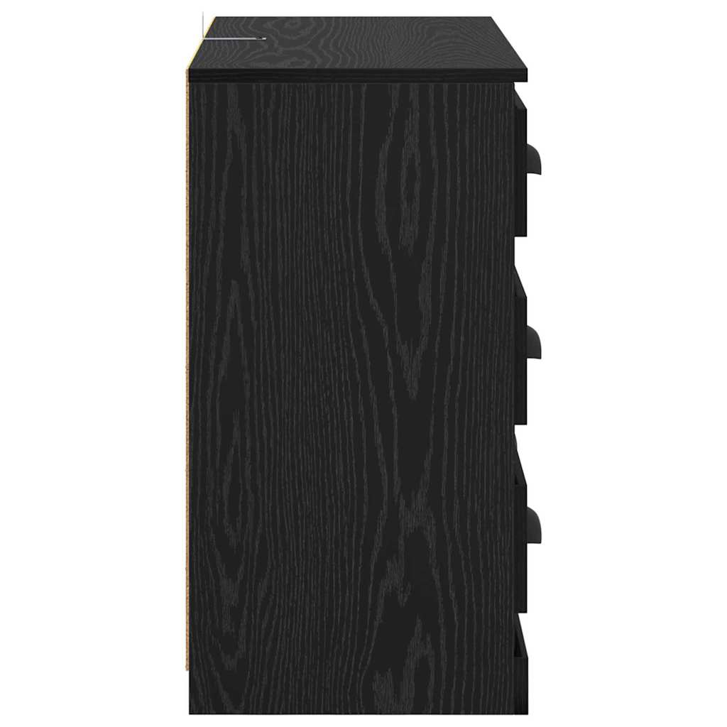Dressoirs 2 pcs Zwart Eiken 70 x 35,5 x 67,5 cm Bewerkt hout is nu te koop bij PeponiXL, paradijselijk wonen!