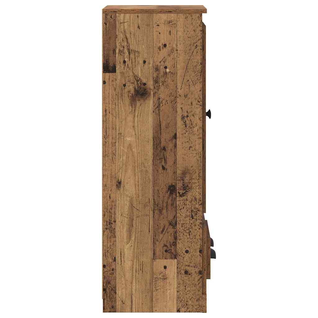 Hoge kast met lade 3 pcs Oud Hout Bewerkt hout is nu te koop bij PeponiXL, paradijselijk wonen!