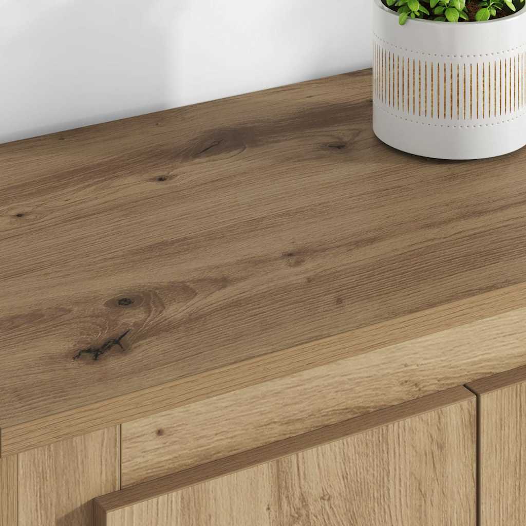 Hoge kast met lade 3 pcs Artisan Eiken Bewerkt hout is nu te koop bij PeponiXL, paradijselijk wonen!