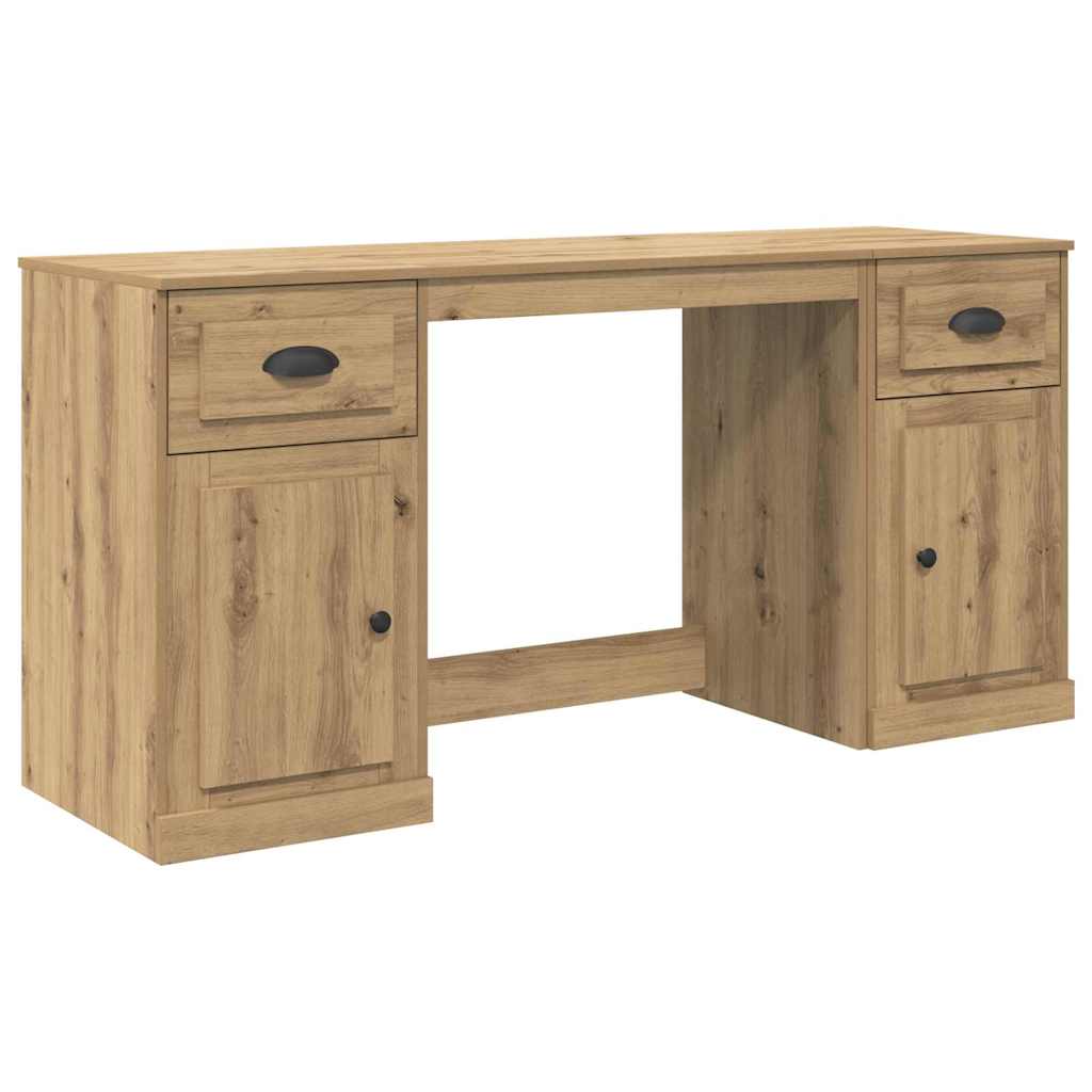 Bureau met kast Artisan Eiken 154,5 x 50 x 75 cm Bewerkt hout is nu te koop bij PeponiXL, paradijselijk wonen!