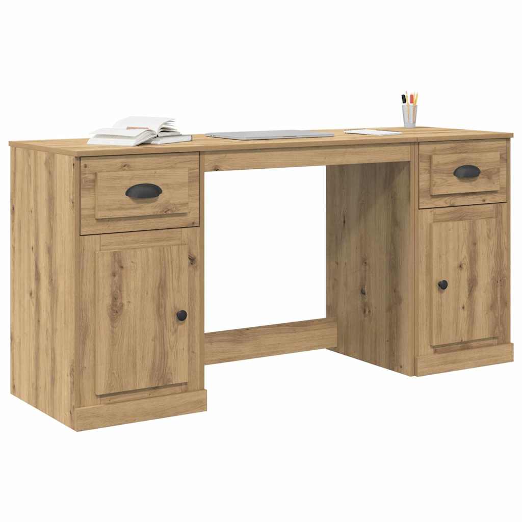 Bureau met kast Artisan Eiken 154,5 x 50 x 75 cm Bewerkt hout is nu te koop bij PeponiXL, paradijselijk wonen!