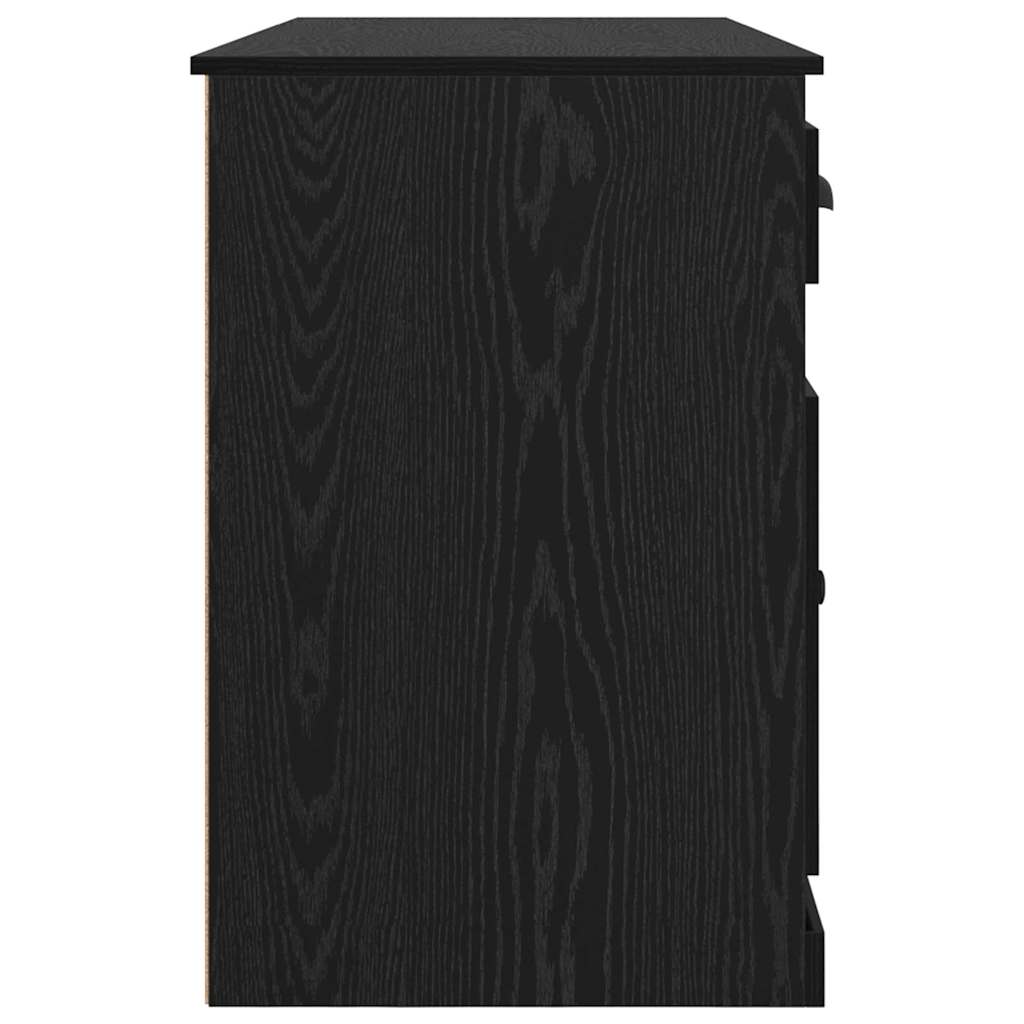 Bureau met kast Zwart Eiken 154,5 x 50 x 75 cm Bewerkt hout is nu te koop bij PeponiXL, paradijselijk wonen!