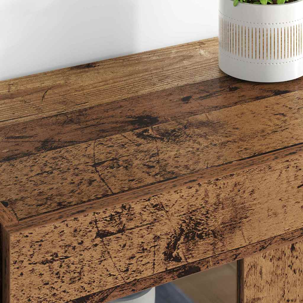 Wandkasten 2 pcs Oud Hout 69,5 x 34 x 90 cm Bewerkt hout is nu te koop bij PeponiXL, paradijselijk wonen!