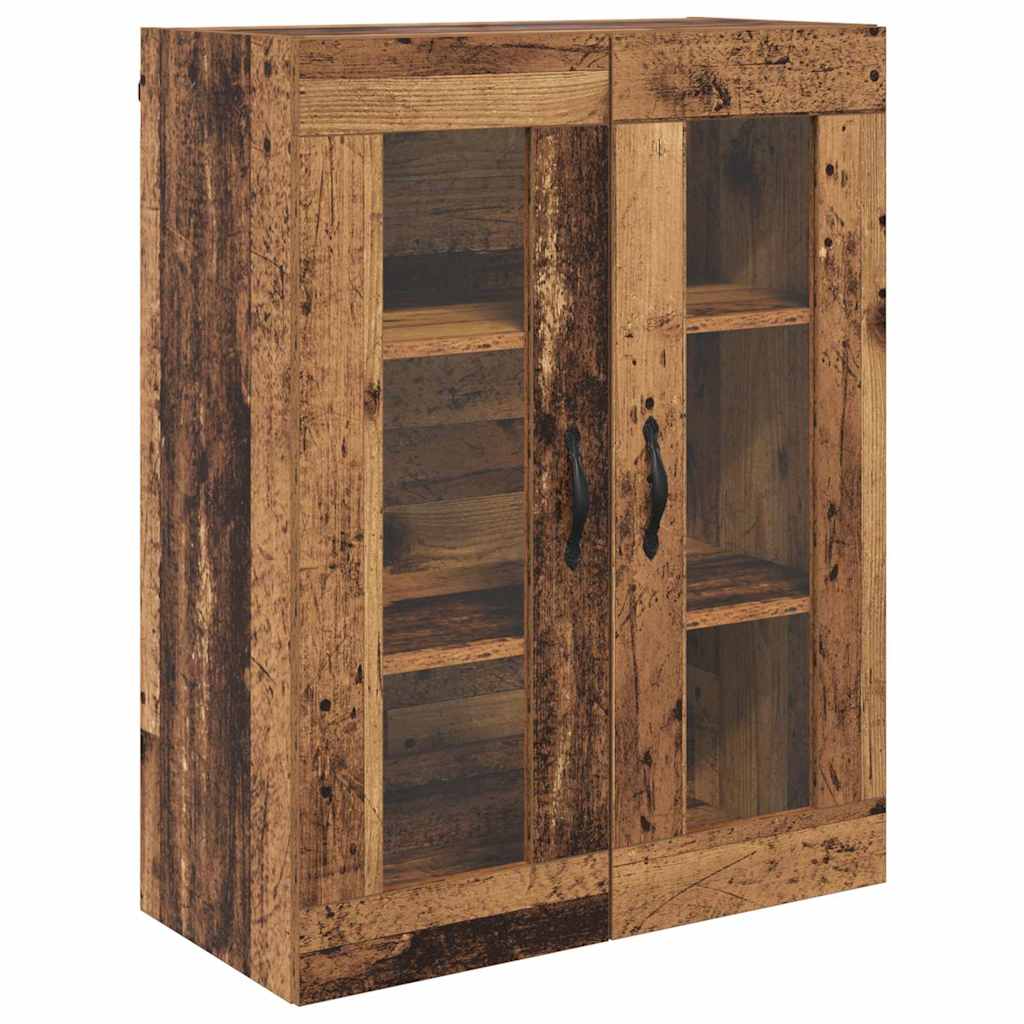Wandkasten 2 pcs Oud Hout 69,5 x 34 x 90 cm Bewerkt hout is nu te koop bij PeponiXL, paradijselijk wonen!