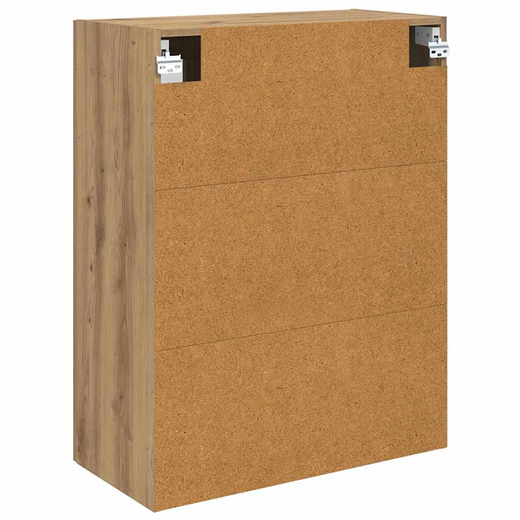 Wandkasten 2 pcs Artisan Eiken 69,5 x 34 x 90 cm Bewerkt hout is nu te koop bij PeponiXL, paradijselijk wonen!