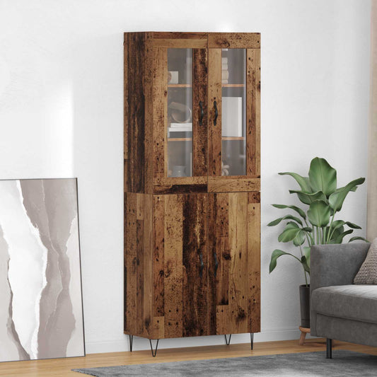 Hoge kast Oud Hout 69,5 x 34 x 180 cm Bewerkt hout is nu te koop bij PeponiXL, paradijselijk wonen!