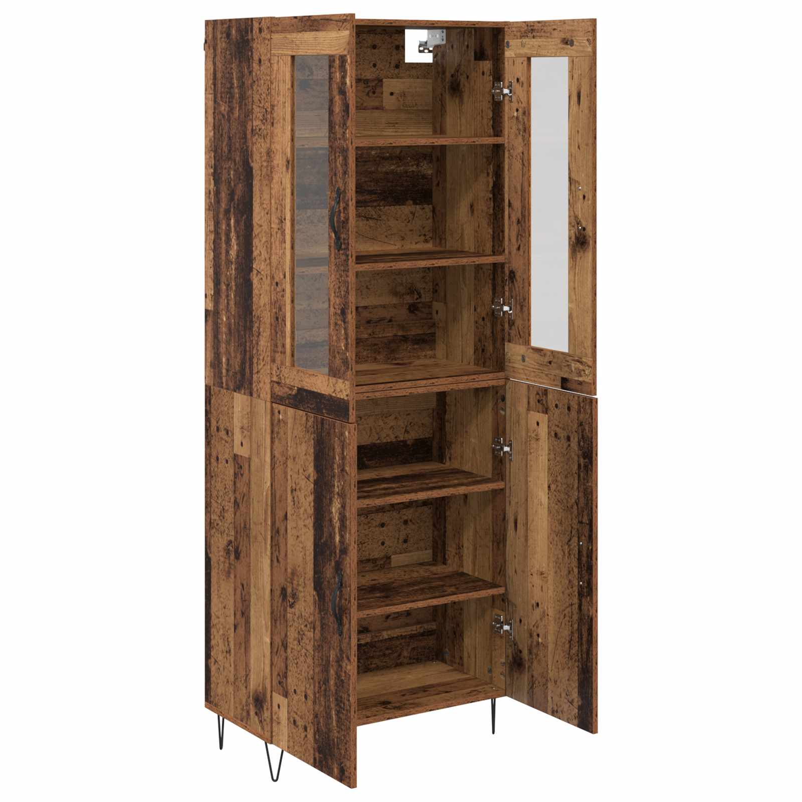 Hoge kast Oud Hout 69,5 x 34 x 180 cm Bewerkt hout is nu te koop bij PeponiXL, paradijselijk wonen!