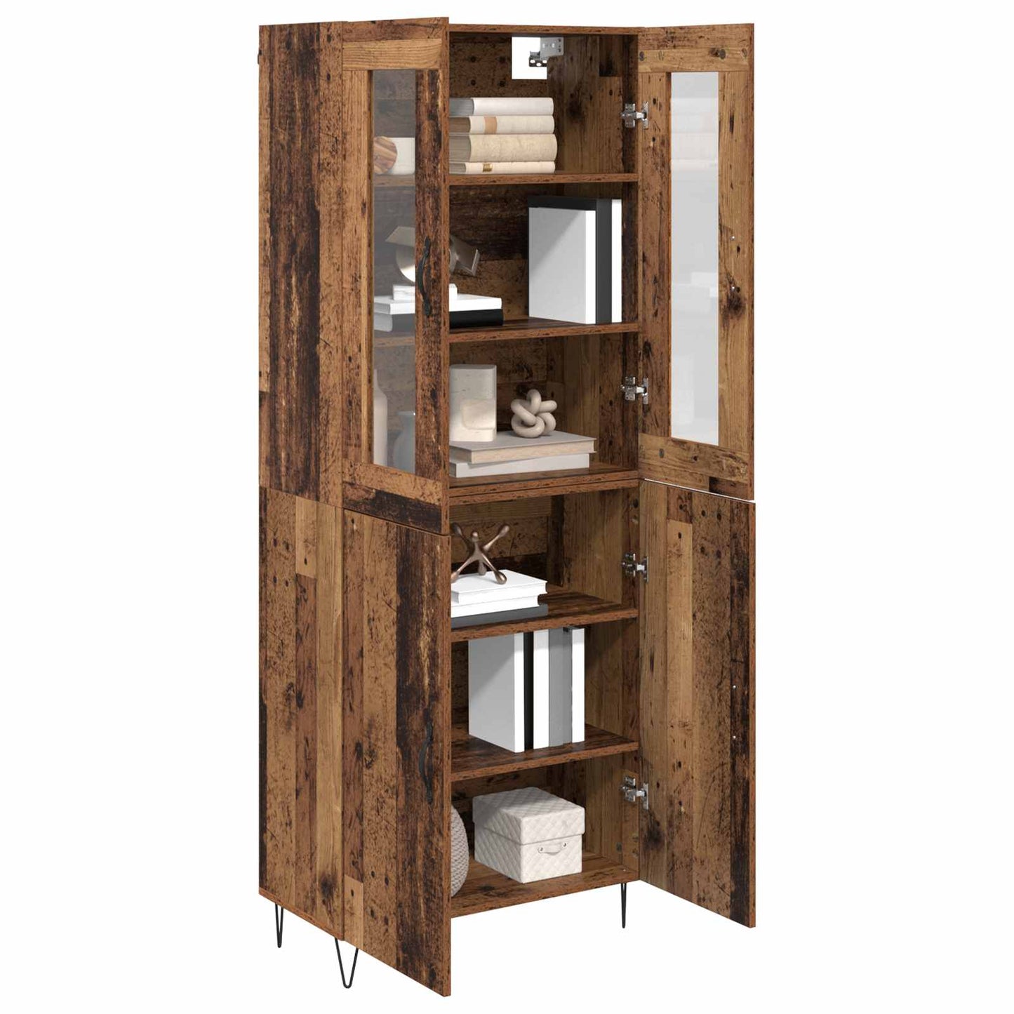 Hoge kast Oud Hout 69,5 x 34 x 180 cm Bewerkt hout is nu te koop bij PeponiXL, paradijselijk wonen!