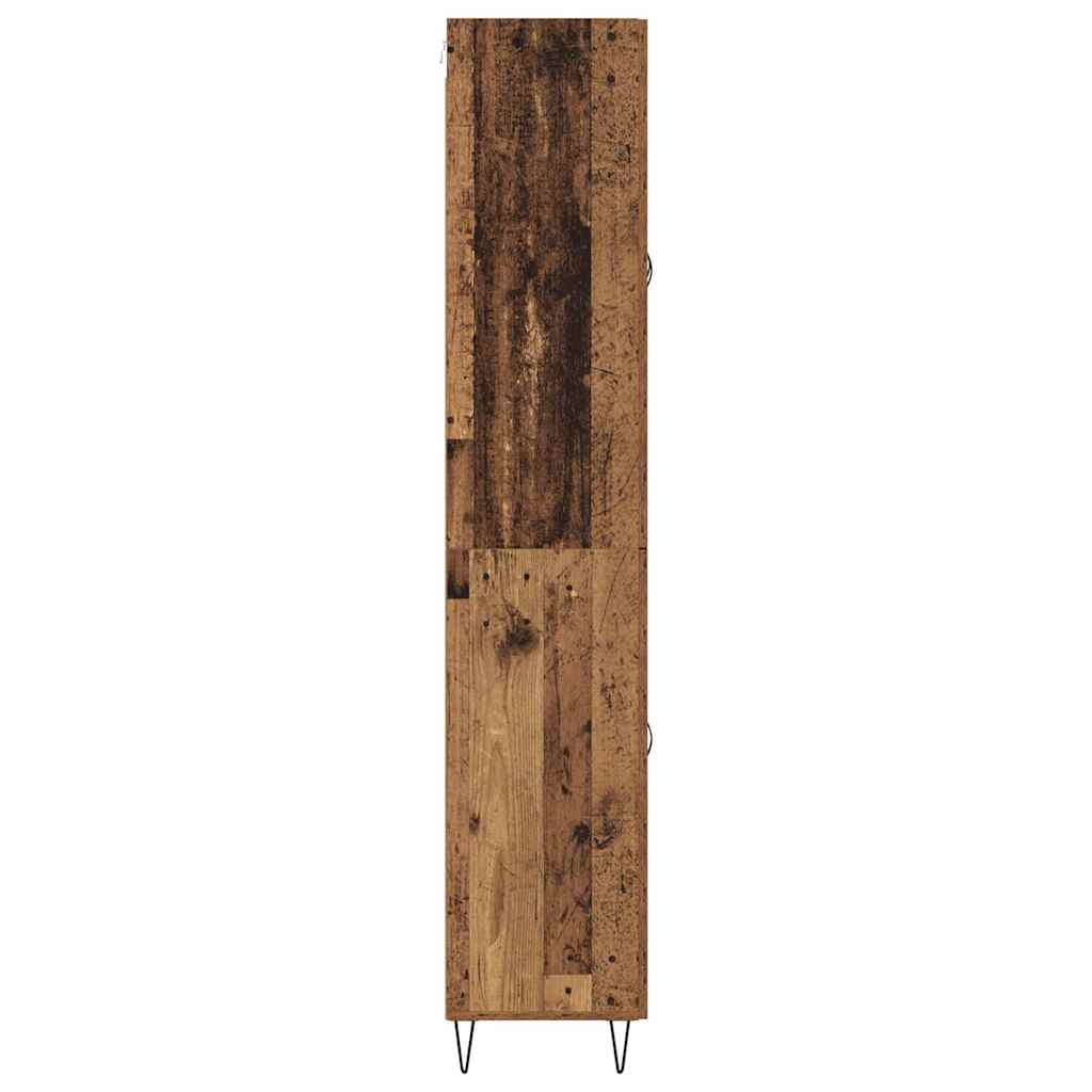 Hoge kast met lade Oud Hout 69,5 x 34 x 90 cm Bewerkt hout is nu te koop bij PeponiXL, paradijselijk wonen!